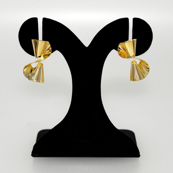 Hourglass Twist Earrings Gold