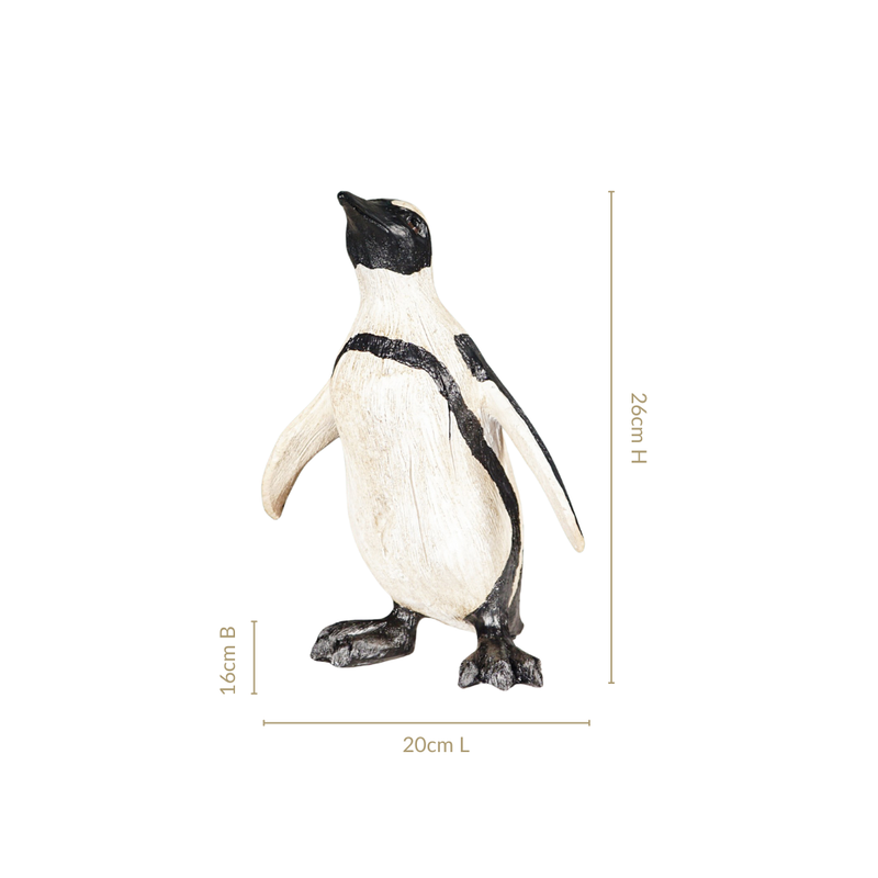 Penguin Decor Small Wooden Carved Finish