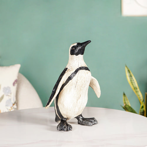 Penguin Decor Small Wooden Carved Finish