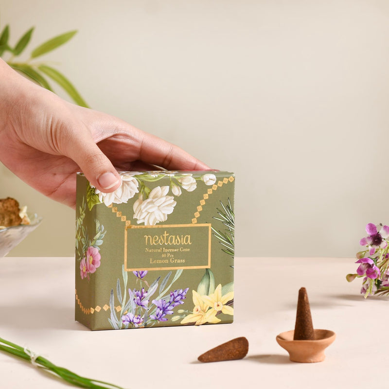 Lemongrass Aromatic Incense Cones Pack Of 40