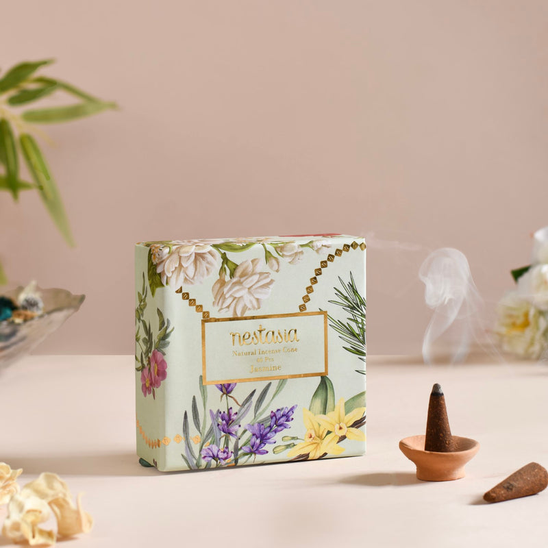 Floral Fragrant Incense Cones Set Of 5