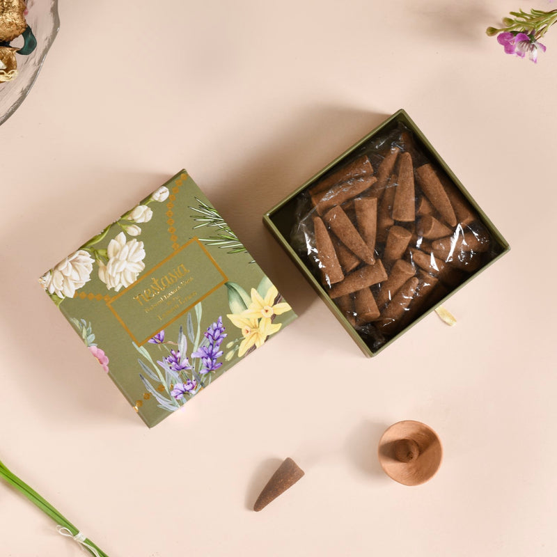 Floral Fragrant Incense Cones Set Of 5