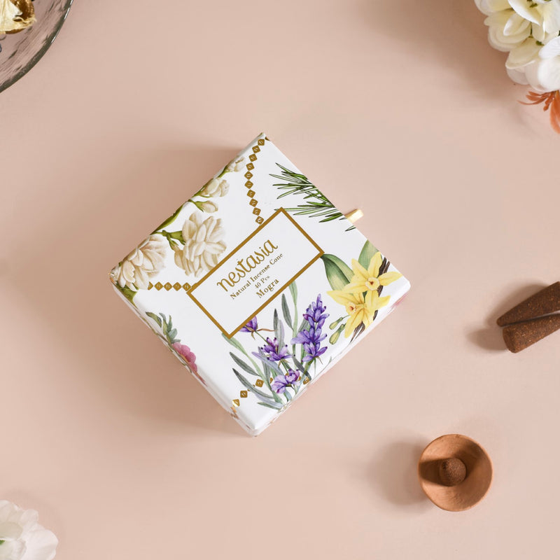 Floral Fragrant Incense Cones Set Of 5