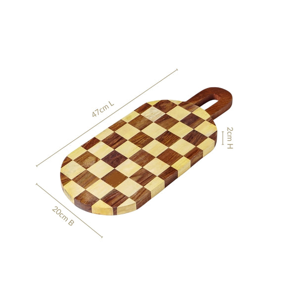 Atelier Serve And Slice Checkered Capsule Cheese Board 47x20cm
