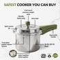 Zesta Induction Safe Triply SS Pressure Cooker 3 Litre With Spill Control Lid