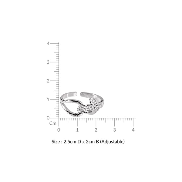 Infinite Radiance Adjustable Silver Ring