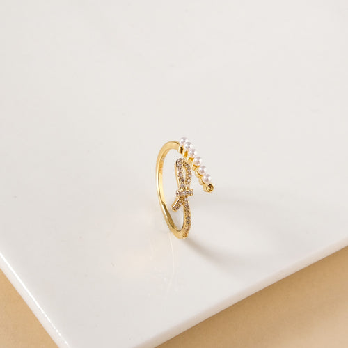 Infinity Pearl Bypass Ring