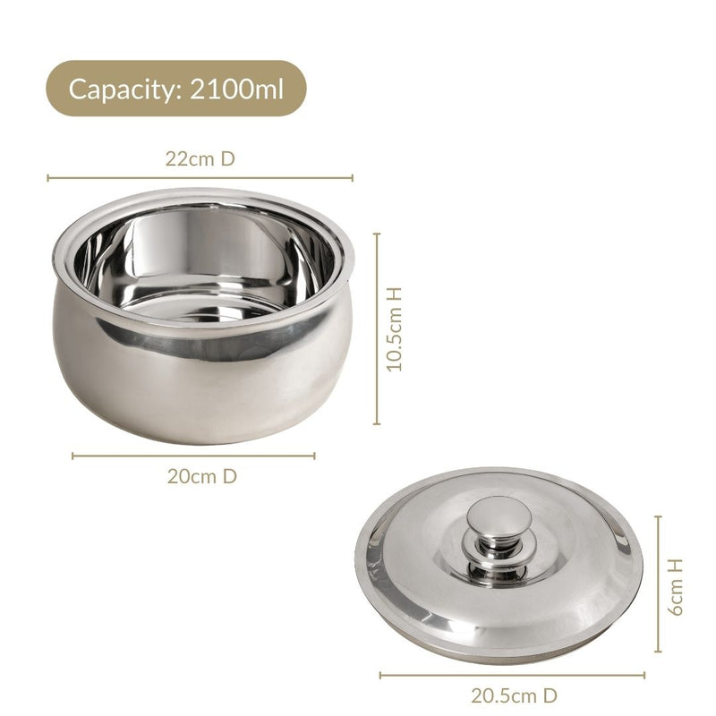 Insulated Stainless Steel Hot Pot 2100ml