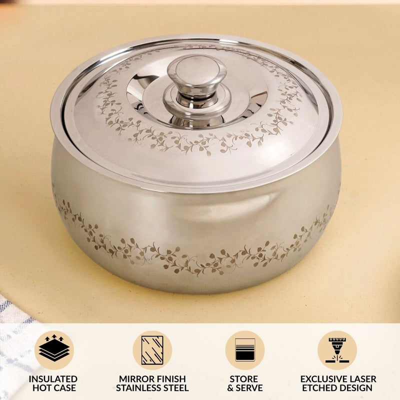 Insulated Stainless Steel Roti Casserole 1500ml