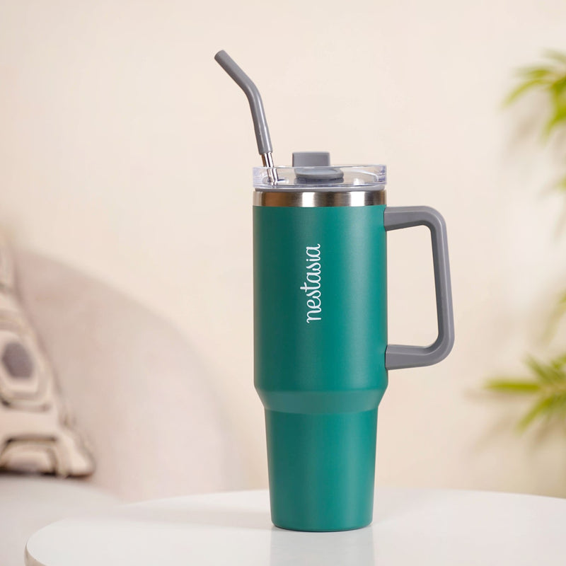 Stainless Steel Water Bottle With Straw 1200ml