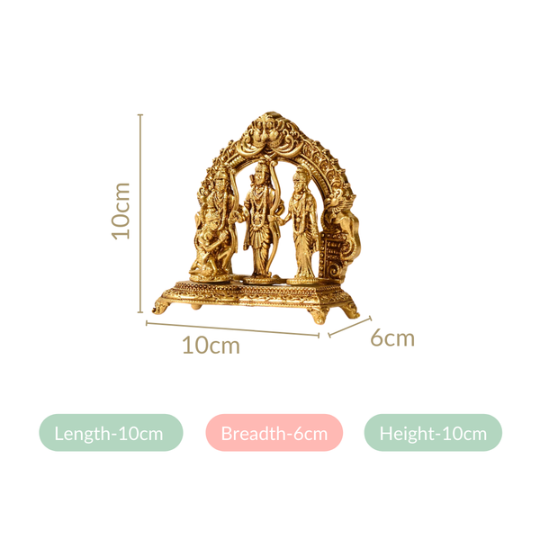 Pure Brass Ram Darbar Brass Statue 10cm