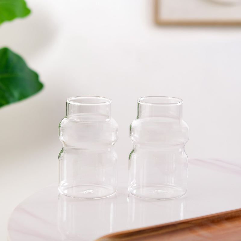 Japenese Style Glass Tumbler Set Of 2 325ml