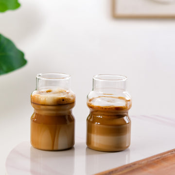 Japenese Style Glass Tumbler Set Of 2 325ml