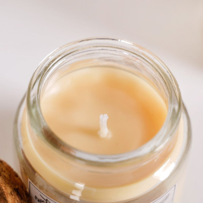 Clove Scented Glass Jar Candle Transparent Set Of 2