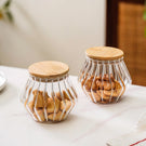 Glass Airtight Cookie Jar With Lid Set Of 2 850ml