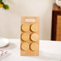 Set Of 6 Airtight Seasoning Jars With Wooden Stand 100ml