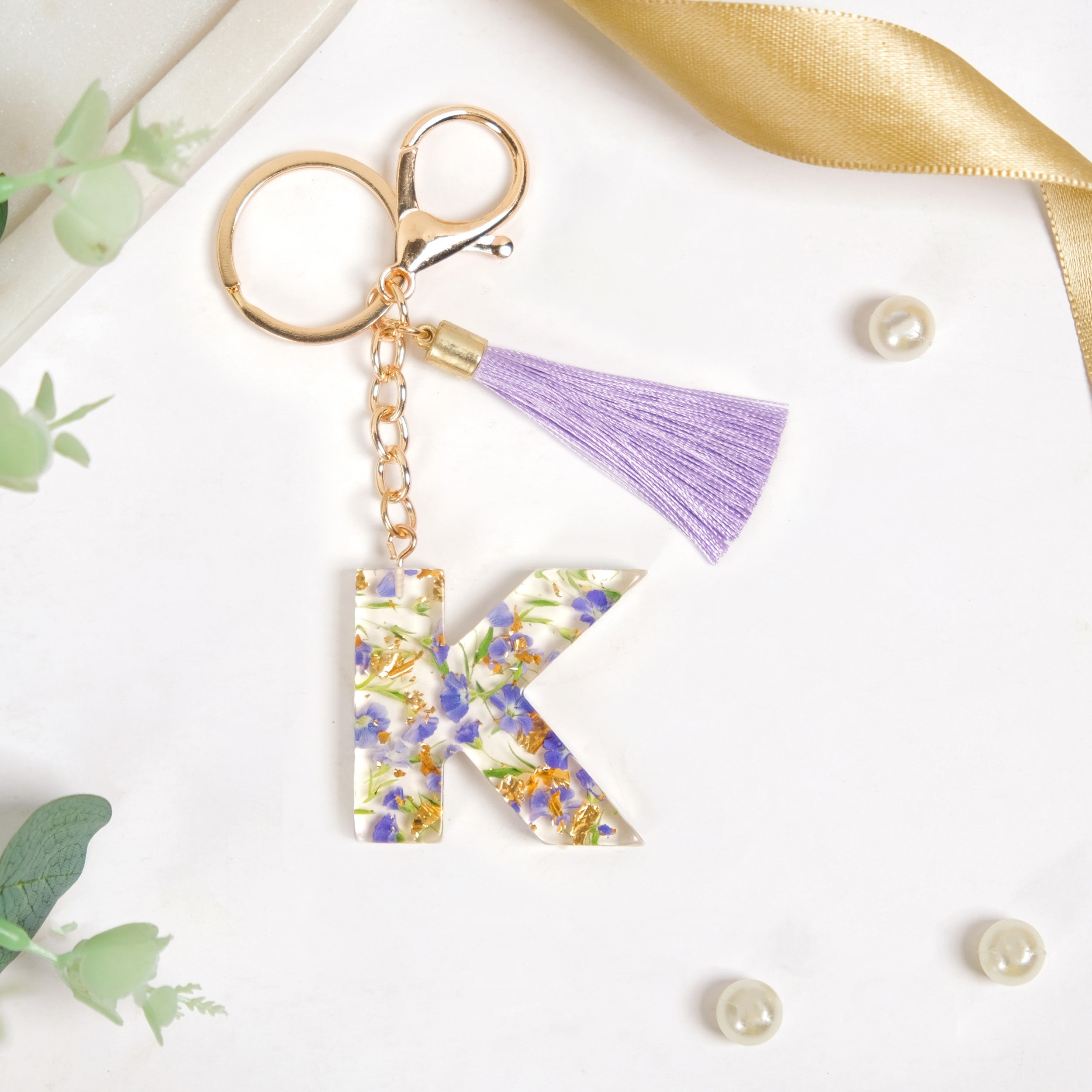Alphabet Initial Letter K Keychain Online - Premium Keychain | Nestasia