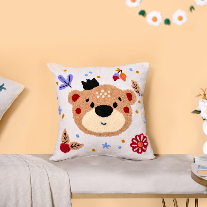 Forest Friends Embroidered Cushion Cover Set Of 2 40x40cm 6