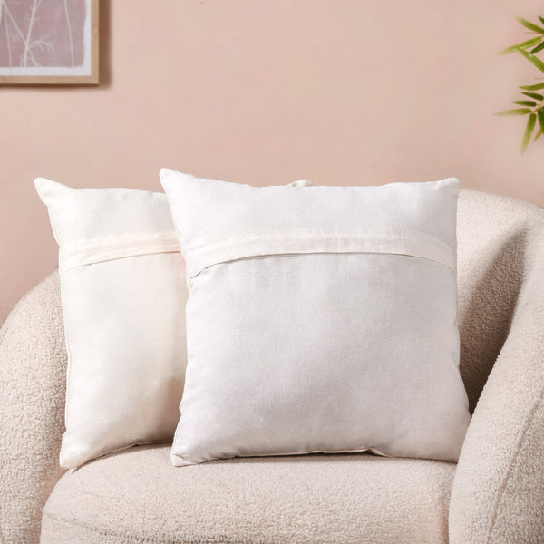 Tulip Embroidered Soft Cushion Cover Set Of 2 40x40cm