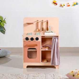 Wooden Kitchen Play Set With Utensils