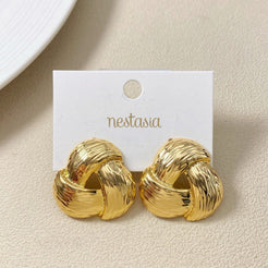 Knot Of Strength Stud Earrings Gold