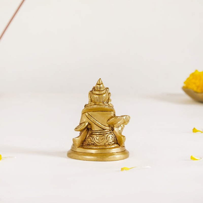 Lord Kuber Pure Brass Statue 7cm