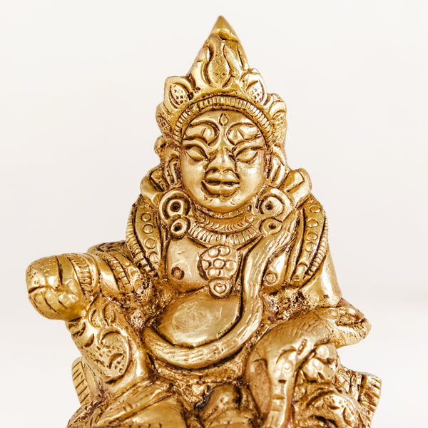 Kuber God Of Wealth Pure Brass Statue 7cm