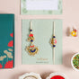 Kundan Stonework Lotus Rakhi Hamper For Couple