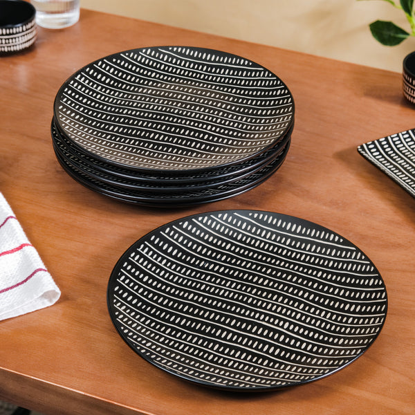 Kuro Ceramic Dinner Plate Set Of 6 11 Inch