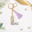 Lavender L Keychain With Dual Hooks