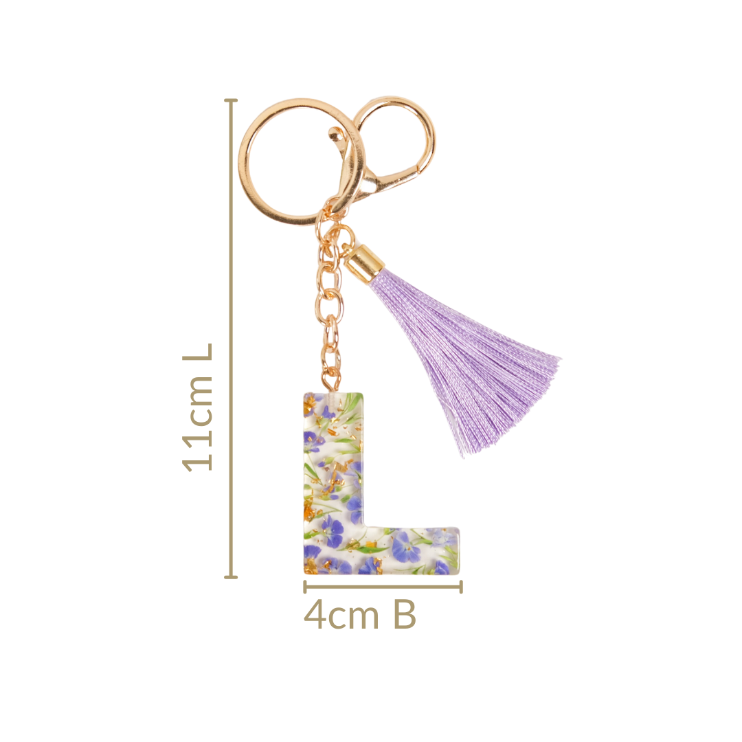 Lavender L Keychain With Dual Hooks Online - Premium Keychain | Nestasia