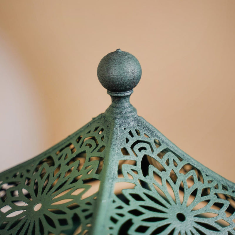 Antique Moroccan Decorative Metal Lantern Green
