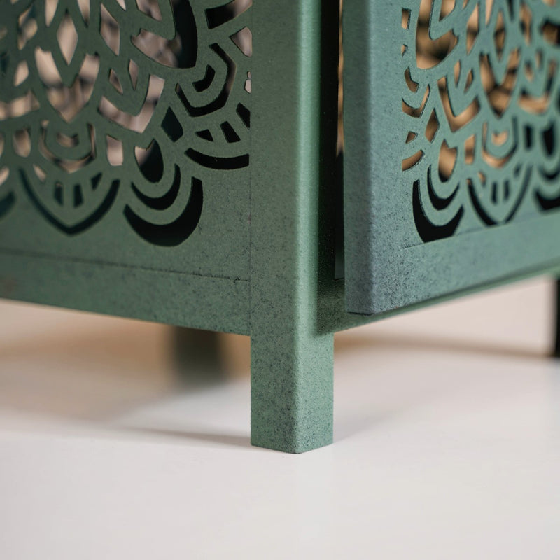 Antique Moroccan Decorative Metal Lantern Green