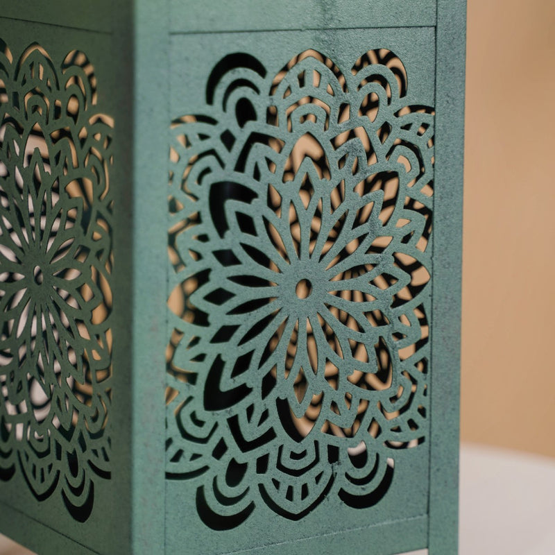 Antique Moroccan Decorative Metal Lantern Green