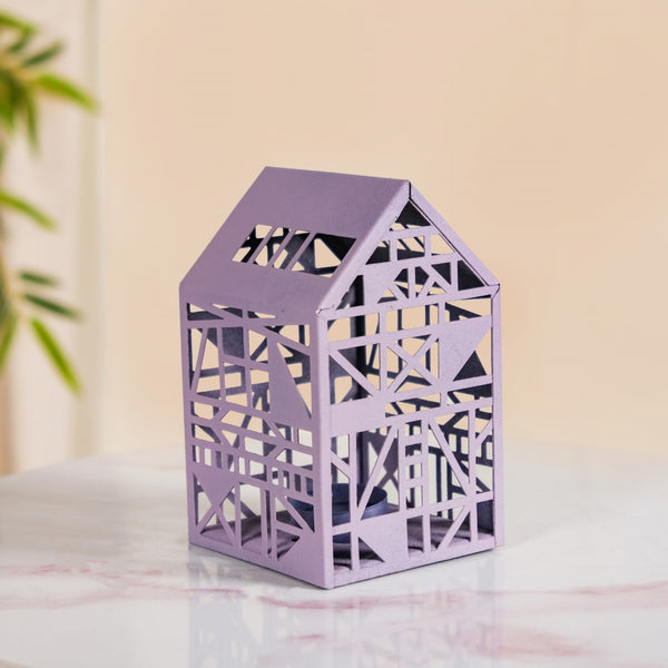 Geometric Cutwork Lantern Lavender Set Of 2