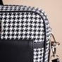 Houndstooth Patterned Woven Laptop Bag