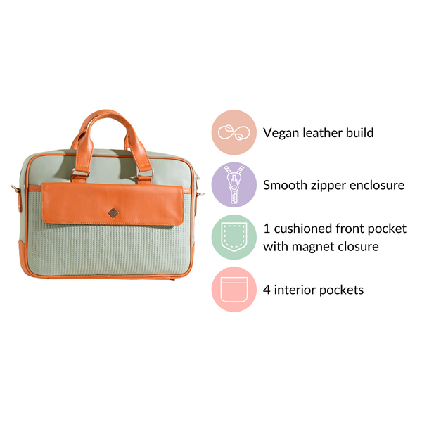 Vegan Leather Laptop Organiser Bag