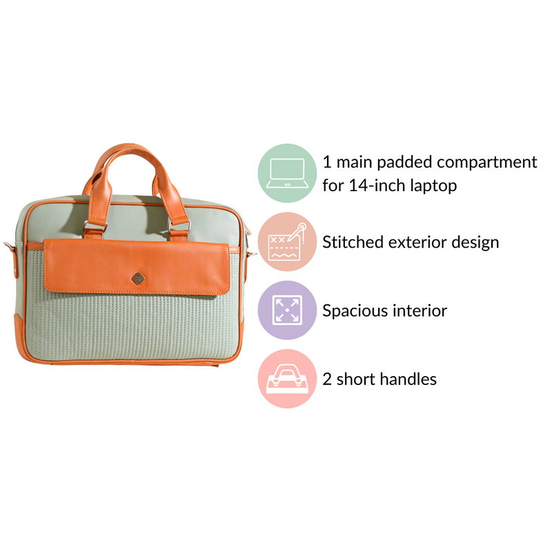 Vegan Leather Laptop Organiser Bag