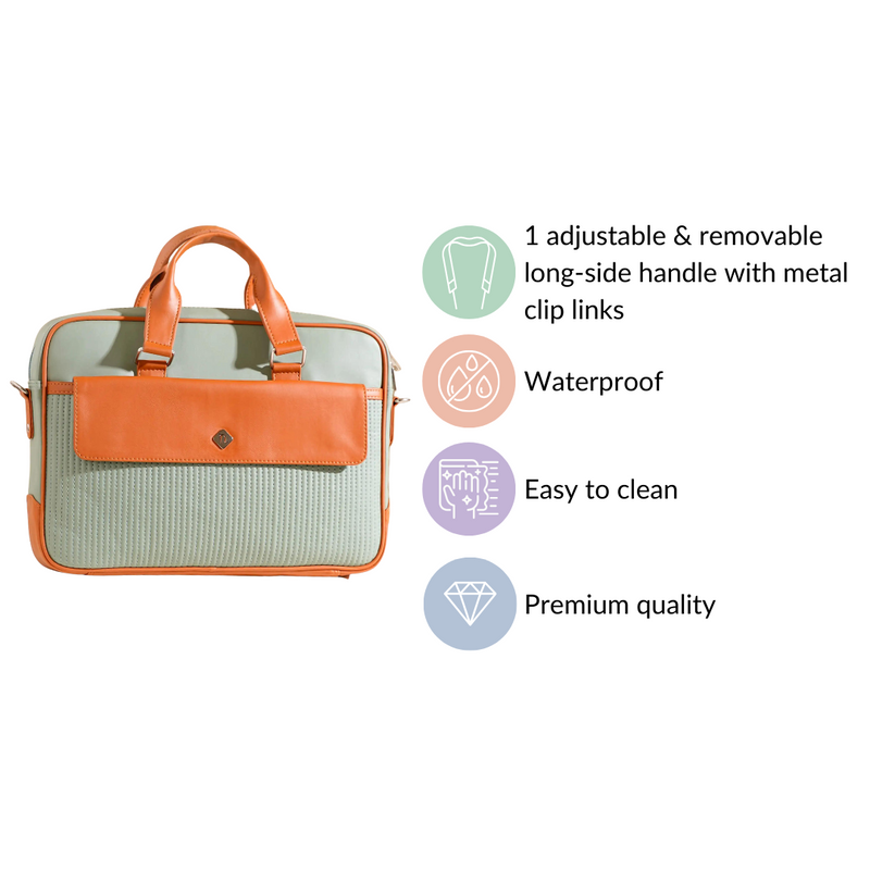 Vegan Leather Laptop Organiser Bag