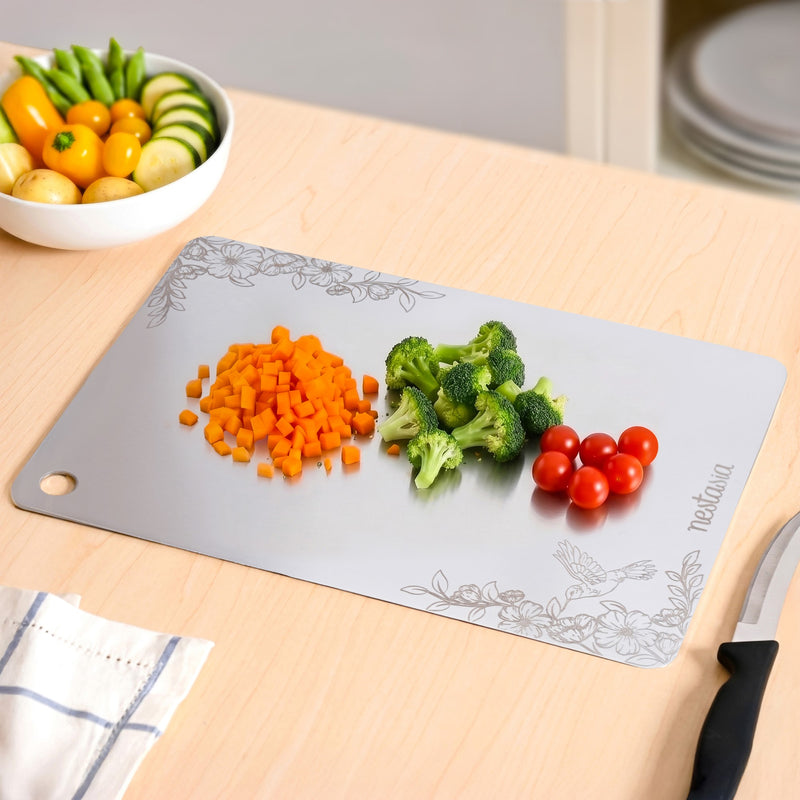 Laser Etched Stainless Steel Chopping Board 35x25cm