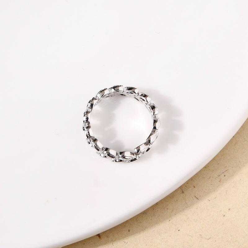 Laurel Wreath Adjustable Silver Ring