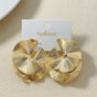 Layered Lily Pads Statement Earrings Gold