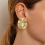 Layered Lily Pads Statement Earrings Gold