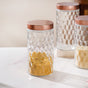 Honeycomb Glass Jar With Lid Set Of 4 1900ml