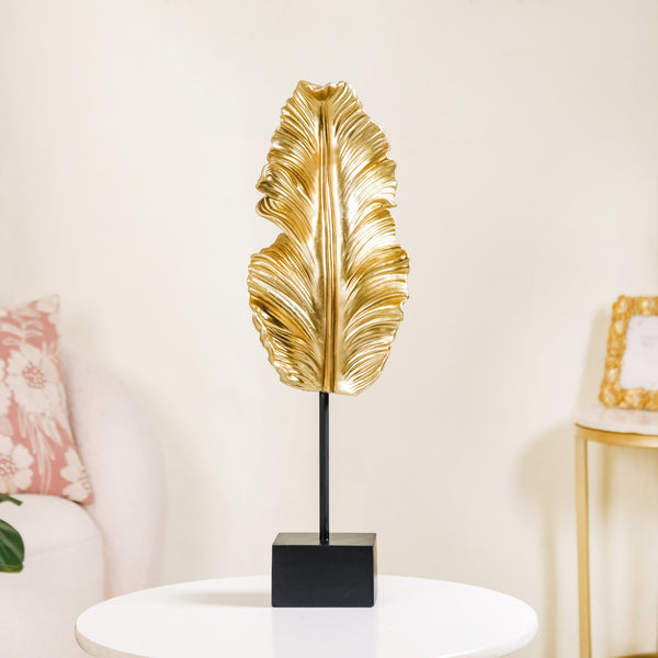 Gold Leaf Resin Sculpture Showpiece