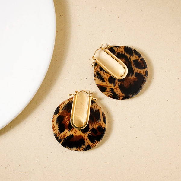 Leopard Hoop Earrings