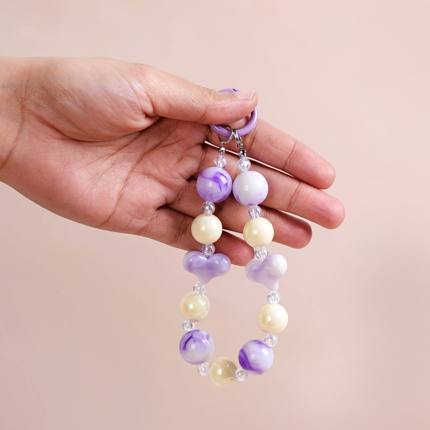 Lilac Love Charm Keychain Online - Premium Keychain | Nestasia