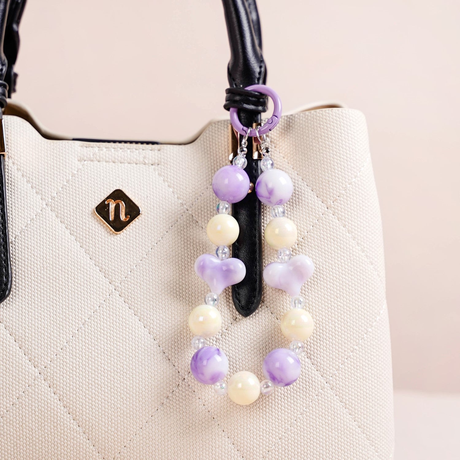 Lilac Love Charm Keychain Online - Premium Keychain | Nestasia