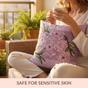 Lilac Meadow Embroidered Cushion Cover 40x40cm