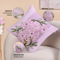 Lilac Meadow Embroidered Cushion Cover 40x40cm
